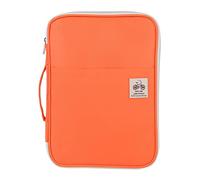 HEEPDD 13,8 X 9,8 dans une Pochette à Fermeture éclair Portable, Sac de Rangement de Document Pliable A4, étui de Carnet D'ordinateur avec Poignée et Poche Multi-poche pour les Livres de (Orange