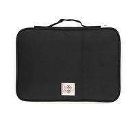 HEEPDD 13,8 X 9,8 dans une Pochette à Fermeture éclair Portable, Sac de Rangement de Document Pliable A4, étui de Carnet D'ordinateur avec Poignée et Poche Multi-poche pour les Livres de (BLACK)