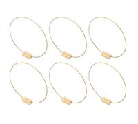 HEEPDD 15 PCS Floral Hoop Metal Wreath Rings Gold Hoop Centère avec Base en Bois pour Table de Mariage Décoration de Noël
