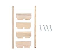 HEEPDD 2 Ensembles de Perchoirs en Bois pour Poulets, Support pour Oiseaux en Bois Solide, Idéal pour Les Poules et Les Perroquets, 15,7x5,6x2,4 Pouces, Matériau en Bûches Naturel