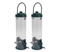 HEEPDD 2 Mangeoires à Oiseaux en Plastique Seasy pour Remplir et Nettoyer la Nourriture Suspendue pour la Décoration du Jardin, Pincettes