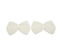 HEEPDD 2 Pièces Fleur de Chaussure de Perle, Insigne, Décoration de Bricolage élégante pour Chaussures de Fête de Mariage, Sacs 2 Pièces Fleur de Chaussure de Perle, d'arc en Résine Nan Accessoires