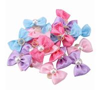 HEEPDD 20 pièces petit chien cheveux arcs, points Faux perle conception animal chiot cheveux corde bande bowknot épingle à cheveux accessoires de toilettage