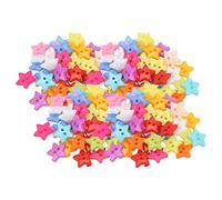 HEEPDD 200 Boutons en Résine pour la Couture et L'artisanat, Boutons Assortis en Forme D'étoile Qui Ne Se Décolorent Pas, Mignons et Colorés pour les Vêtements, le Tricot, les Projets (12MM)