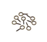 HEEPDD 200 Pcs à Crochets pour les Yeux, Crochets Oculaires Robustes Polis en Métal de qualité Supérieure pour la Fabrication de Bijoux de Bricolage Nan (Bronze vintage)