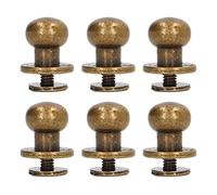 HEEPDD 200 Rivets Moines 10 X 8 Mm, Vis Chicago en Cuivre, Assortiment de Fixations à Tête Ronde Lisse et Plate pour le Travail du Cuir, la Confection de Vêtements, Sacs et chaussures. (Bronze)