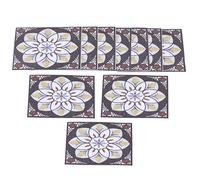 HEEPDD 20pcs PVC Floor Corner Stickers, 8x8cm Self Adhesive Tile pour Les Salles de Salon Routilleurs Anti Slip Edge Protecteurs Nan