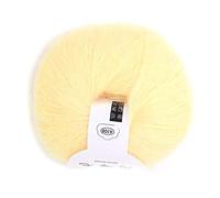 HEEPDD 26g / Roll Angora Mohair Doux Laine Longue Laine à Tricoter avec Crochet pour vêtements Foulards Pull châle Chapeaux et projets artisanaux[Jaune Clair] Pelotes de Laine