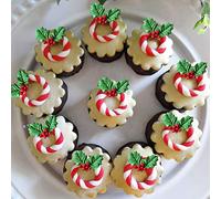 HEEPDD 2pcs Christmas Holly Laisse du Moule en Silicone, Cuisson de Texture Facile à Bonne pour Dessert au Chocolat, adapté aux Anniversaires, aux Douches pour Bébés, aux Mariages, aux Anniversaires