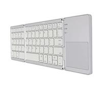 HEEPDD 3 Clavier Pliable avec pavé Tactile, 3 Clavier sans Fil Pliable avec Chargement USB Pliable pour Ordinateur Portable (Argent Blanc)