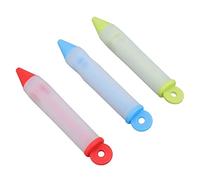 HEEPDD 3 Ensembles Stylos de Décoration de Gâteaux, Stylos Glaçage en Silicone pour la Crème de Confiture de Choc au Chocolat Décoration de Pâtisserie de Bricolage Nan