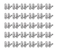 HEEPDD 30Pcs Petite Boîte De Verrouillage Hasp, Antique De Droite Crochet Crochet Hasp Style Rétro De Verrou De Fer Crochet Hasp pour Bijoux Coffrets Cadeaux avec 120pcs(Hasp Crochet Gauche Argent)