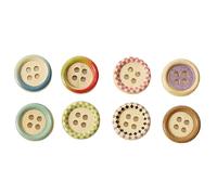HEEPDD 400 Pièces Boutons en Bois, Boutons Artisanaux pour Projets de Bricolage et Accessoires de Bijoux 400 Pièces en Bois, Poirier 15 Mm Rond Nan Accessoires de Vêtement