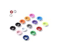 400pcs oeillet kit, mélange oeillets en métal de couleur coloré avec 400pcs rondelles pour la carte de scrapbooking artisanat en cuir vêtements chaussures sac artisanat projets de bricolage 3 mm