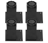 HEEPDD 4pcs Set Meubleg Meuble, ajusté de Hauteur de Hauteur canapé de Remplacement des Jambes en Aluminium Alliage pour Chaises de Meubles de canapé Nan (Pieds d'armoire carrés 80 mm - Noir)