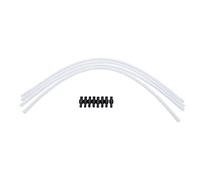HEEPDD 4PCS Tuyau de Mousse de Lait en Silicone 38cm Transparent + 8 Connecteurs Kit de Remplacement, pour Machine à Café Automatique Cappuccino Latte Système de Mousse (4 X tuyaux transparents + 8
