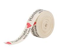 5 Mètres De Coton Ruban, 1.5cm Largeur Naturel Coton Main Fabriqué À La Main Ruban Présent Paquet Fournir Étiquette De Vêtement pour L'artisanat Emballage Cheveux Arc De