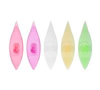 HEEPDD 5 Pièces Ensemble de Navettes de frivolité Outil de Dentelle en Plastique 3.1x0.9x0.4 Pouces Navettes Artisanales Colorées pour Bricolage Tricot Crochet (12039 vert fruit, jaune fruit,