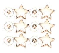 HEEPDD 50 Ensembles Star Rivets Studs, 14 Mm Five Point Star Rivets Risback Garment Tacks Studs and Pikes For Leather Craft Vêtements Sacs (Doré)