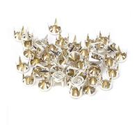 HEEPDD 50 Pcs Cristal Griffe Perles Nailhead Bricolage Mode Nailhead Goujons Argent/Base Or Punk Pointes Rivets Décoratifs pour DIY Cuir-Artisanat[Argent] Boucles