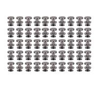 HEEPDD 50 Set 10 Mm Vis Rivet, Alliage en Alliage en en de Zinc Ensemble de Pote de Style Coffre de Style Sûr pour Sacs Chaussures de Chaussures Vestes Nan (Argent noir)