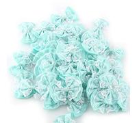 HEEPDD 50pcs Nœuds Dentelle, Arc Appliques Mini Ruban Satin Bowknot Artisanat pour Vêtements Jupes Bandeau Chaussettes Emballage Mariage Décoration for Femme Mariée So