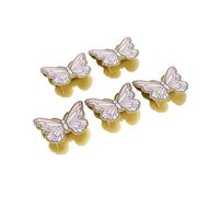 HEEPDD 5PCS Clamp/Holder de Journal Papillon en Métal, Pinces Papillon Signet Couleur Forme d'Aile Joli Clips de Reliure Mignons pour Carte Postale Journal Art Artisanat 5PCS Metal