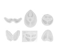 HEEPDD 6 Pièces Moule en Silicone en Forme d'aile d'ange, Moules de Moulage en Résine en Résine Flexibles de qualité Alimentaire pour la Cuisson de Gâteaux Chocolats Savon Artisanat Amateurs de