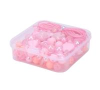 HEEPDD 600 Pièces de Perles Mélangées, Assortiments de Perles et de, Artisanales en Plastique avec Petits Trous pour un Perlage Facile, pour Bijoux, Bracelets, Porte-clés, Accessoires de Bricolage