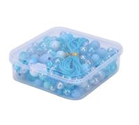 HEEPDD 600 Pièces de Perles Mélangées, Assortiments de Perles et de, Artisanales en Plastique avec Petits Trous pour un Perlage Facile, pour Bijoux, Bracelets, Porte-clés, Accessoires de Bricolage