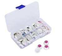 HEEPDD 60pcs Halloween Doll Brounds, 16 Mm de Grande Taille Eyes en Plastique pour la Fabrication de Poupées et Les Accessoires d'halloween, Les Globes Oculaires Colorés avec 5 Couleurs (16 mm60