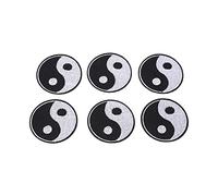 HEEPDD 6Pcs Yin Yang Patch, avec Motif Tai Chi pour Vestes, Jeans et Sacs à Dos