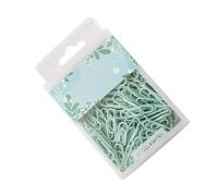 HEEPDD 70pcs 50 Mm Clips de Papier, Petites Signets de Trombons Colorés Mignons pour Note de Document d'organisation des Enseignants de Bureau de Bureau (Green à la menthe)