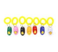 HEEPDD 7pcs Clicker de Formation pour Chiens, Durable Facile à Utiliser PVC Material Universal Pet Trainer Tool avec Anneau élastique pour la Formation et L'obéissance pour Animaux de