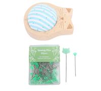 HEEPDD 80 Broches Pins Droites Ensembles avec Conception de Chat, Fixation de Tissu de Précision, Outil Polyvalent pour la Couture et L'artisanat, le Design Portable pour Tout le