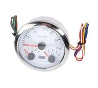 HEEPDD 85 Mm 3 en 1 Compteur de Vitesse, Tachomètres 7 Couleurs Rétro-éclairage pour Camion de Yacht RV, Installer sur des Moteurs 12V Alimentés à 4-12, en Métal de Haute qualité 85 Mm 3 en 1