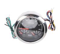 HEEPDD 85 Mm 3 en 1 Compteur de Vitesse, Tachomètres 7 Couleurs Rétro-éclairage pour Camion de Yacht RV, Installer sur des Moteurs 12V Alimentés à 4-12, en Métal de Haute qualité 85 Mm 3 en 1