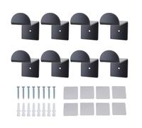 HEEPDD 8PCS Chapeau Crochets Hat Hanger Hat Rack pour Mur 2.8 Pouces Acrylique Baseball Cap Titulaire Large Bord Organisateur avec Adhésif Fort pour Décor À La Maison Porte De Placard (BLACK)