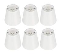 HEEPDD Abat-jour en Tissu 6 Pièces, Couvercle de Lampe Murale de Lustre avec Tissu Métallique en PVC, Transmission de la Lumière Douce sans éblouissement pour Ampoule E14, Chambre à