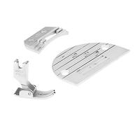 HEEPDD Accessoires de Machine à Coudre Industrielle 3 Pièces, Kit de Pied-de-biche de Plaque à Aiguille avec Dents pour le Quilting et la Couture Professionnelle 3 Pièces Accessoires de Machine à