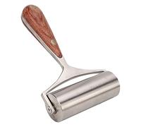 HEEPDD Accessoires en Cuir en Cuir Rouleau en 90 Mm, Manche en Palissandre en Pressante Rouleau Bord Burnisher pour Colle Lisse Stratifiant en