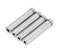 HEEPDD Acier Inoxydable 12 * 60/12 * Support de Compensation en Verre de 80 Mm pour la publicité, 4pcs Hollow Glass Standoff for Wall Decor (12 * 80 mm)