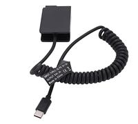 HEEPDD Adaptateur de Charge Type C DMWDCC8 Adaptateur de Coupleur de Batterie Factice Compatible avec FZ200, G5, G7, Entièrement décodé, Câble Flexible de 35 à 90 Cm, Batterie et Contrôleur 8,4 V 2