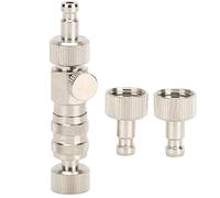 HEEPDD Adaptateur de Tuyau d'aérographe en Laiton de Coupleur à Connexion Rapide avec Bouton de Contrôle du Débit d'air, Coupleur à Connexion Rapide pour la Modélisation et la Peinture Artisanale