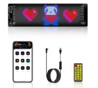 HEEPDD Affichage Flexible à LED, Contrôle par Application Programmable, Message Défilant avec Couleurs RVB Lumineuses, écran 20 X 64 Pixels pour Voitures, Magasins, publicité (20 * 64 (environ