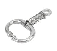 HEEPDD Affiche de Nez d'aiguille Fiche de Nez de Bétail, en Acier Inoxydable Cagne de Finesse de Conception Grande Anneau de Bétail Clamp Traction Cow Nasing Anneau de de Taureau avec Une Chaîne (M)