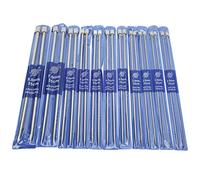 HEEPDD Aiguilles à Tricoter à Pointe Unique, Ensemble de 11 Paires, en Acier Inoxydable, Longueur de 14 Pouces, Tailles de 2mm à 8mm, pour les Projets de Bricolage