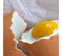 HEEPDD Aimant de Réfrigérateur Stéréoscopique Divertissant Aimants de Réfrigérateur Décoratif en Résine Ordinaire pour la Cuisine, de Cuisine Sucrés (Oeuf fêlé)
