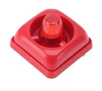 HEEPDD Alarme Incendie LED Stroboscopique Visuel Sonore, Klaxon de sécurité ABS avec 3 Modes Sonores, Flash LED 12 V 24 V 115 DB 120 Fois par Minute, pour Utilisation d'alerte Intérieure Commerciale
