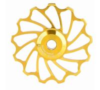 HEEPDD Aluminium Alliage Céramique Poulle de Poulie Guide de Vélo de Vélo Robuste pour la Plupart des de Montagne 2 Pièces Dorées 13T, 5 Cm pour Divers Changements de Vitesse (13T)